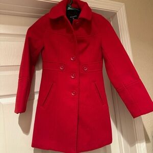 George Red Kids Pea Coat girls size 6/6x